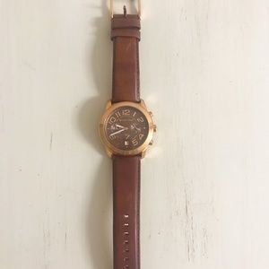 Michael Kors Womens Brown Leather Watch